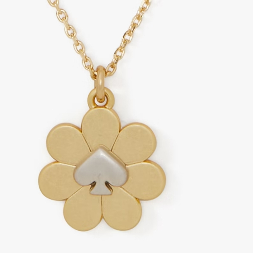 Kate Spade Garden Glam‎ Flower Mini Pendant Necklace NWT